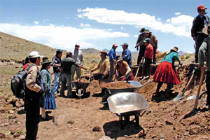 Dams and alpacas in the Peruvian Andes