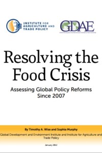 Resolving the Food Crisis Assessing Global Policy Reforms Since 2007